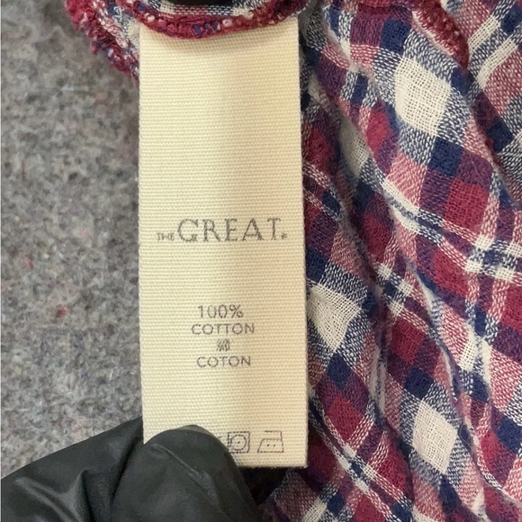 The Great The Timber Dress in Burgundy Plaid - Size Medium - Picture 8 of 9